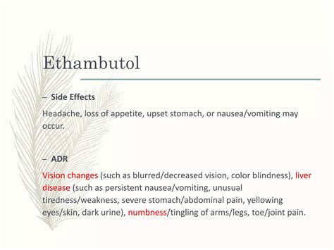 Ethambutol Side Effects