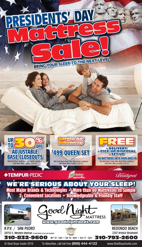 Presidents’ Day Sale « Good Night Mattress