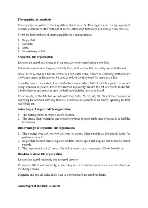 Image result for File Organization Methods