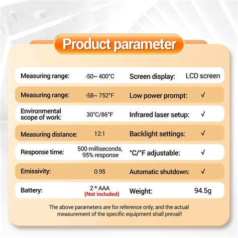 Cheap ANENG ANENG TH201 -50 celsius ~400 celsius -58 Fahrenheit ~752 Fahrenheit Non-Contact ...