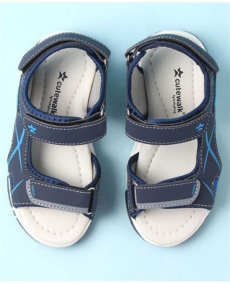 Cute Walk by Babyhug Velcro Closure Sandals - Blue