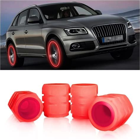 VINSU New Bike Car Tyre Air Valve Caps Universal Fluorescent Tire Valve ...