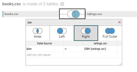Tableau Create Join 的图像结果