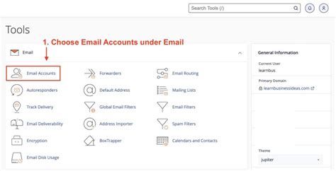 cPanel Create Email Account 的图像结果