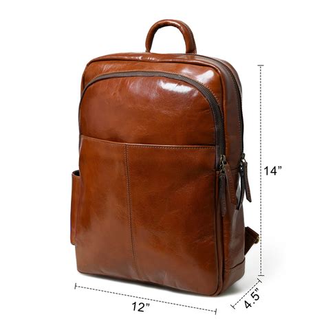 Luxury Italian Leather Backpack, Tan — MaheTri