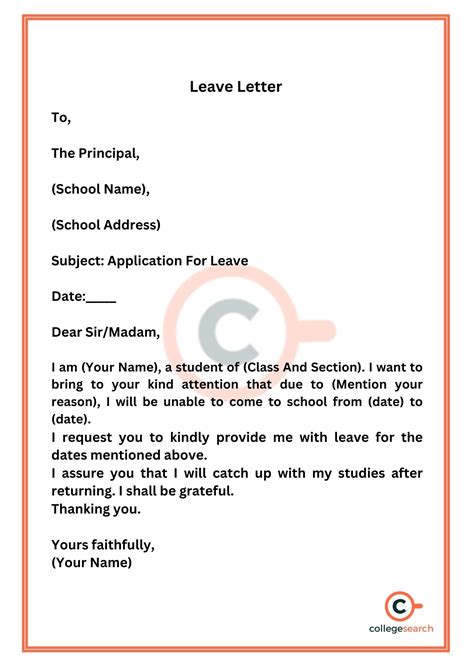 One Day Leave Letter To Boss For Various Reasons Word Excel Templates ...