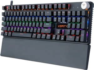 Verity Onyx RGB Mechanical Keyboard with Detachable Palm Rest Wired USB ...
