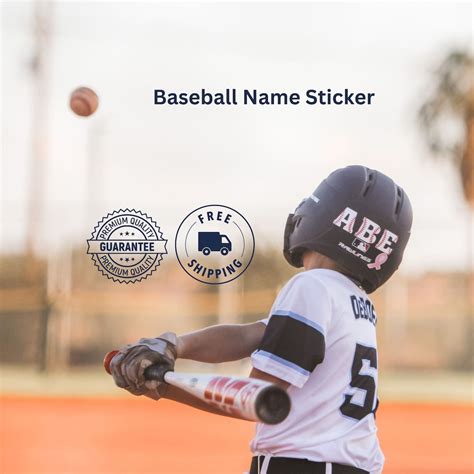 Baseball Batting Helmet Decal Sticker, Personalized Name Sticker for ...