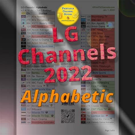Image result for Printable LG TV Channel Guide