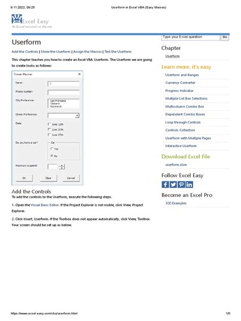 Image result for Userform Advanced Tutorial Excel Macros