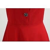 Polka Dots Retro Vintage 1950s Dress Party Costume Flare Dress Solid ...