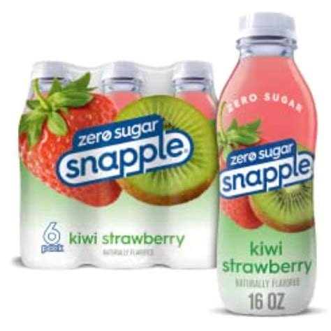 Buy Snapple Zero Sugar Strawberry Kiwi Juice Drink, 16 Fl Oz Recycled ...