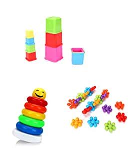 RATNA'S Sorting and Stacking Toddlers Toys (3 in 1 Smiley Ring,Build UP ...
