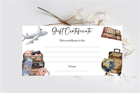 Gift Certificate Template For Travel - Content Calendar Template