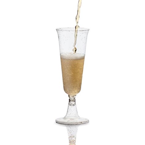 Buy 60 Crown Display Quality Plastic Wine Flute Glasses, Gold Glitter ...