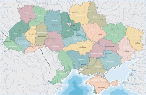 Karte der Ukraine | Premium Vektor