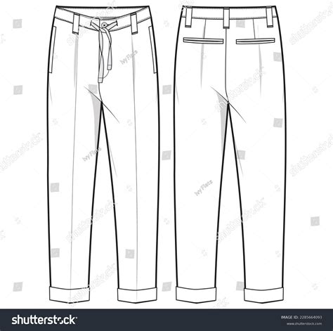 Mens Casual Chino Trouser Pant Front Stock Vector (Royalty Free ...