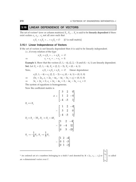 Image result for Linear Dependent Example in Linear Algebra