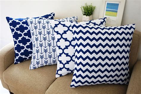 Blue Pattern Throw Pillows