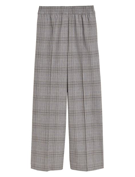 Buy Checked Wide Leg Trousers at Marks & Spencer
