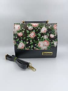 MST impex Black Sling Bag flower sling green - Price in India ...