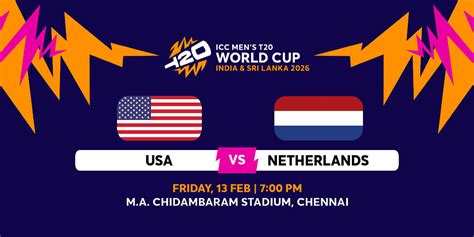 USA vs NED ICC Men's T20 Cricket World Cup Match Tickets | United ...