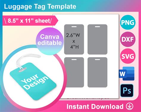 Luggage Tag Template