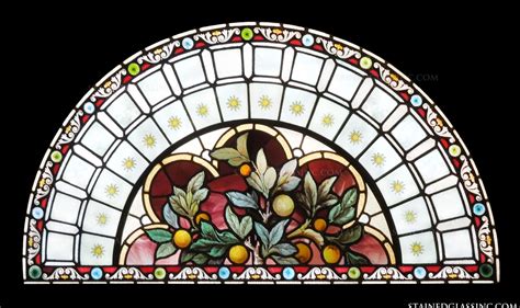 "Arched Transom in Stained Glass" Stained Glass Window