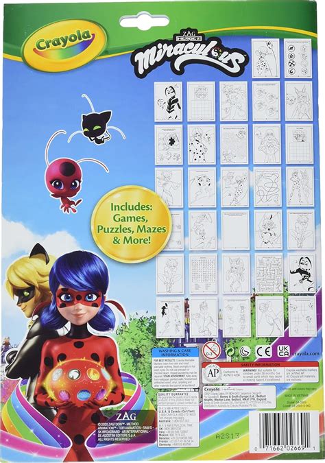 Buy Crayola Coloring & Activity Pad, Disney Miraculous, 32 Coloring ...