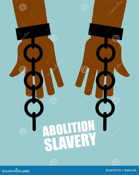 Abolition Of Slavery. Hands Black Slave With Broken Chains. Shattered ...