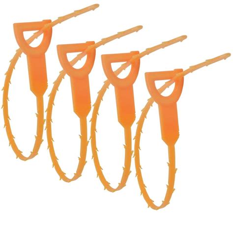 Ishua 4 Pack Hair Drain Clog Remover, Multi-tooth Drain Snake, 19.3 ...