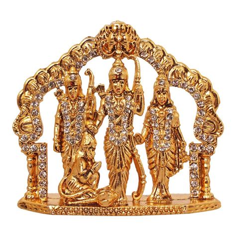 Buy GCT Ram Darbar Idol Lord Rama Laxman Hanuman Sita Family Murti (B ...