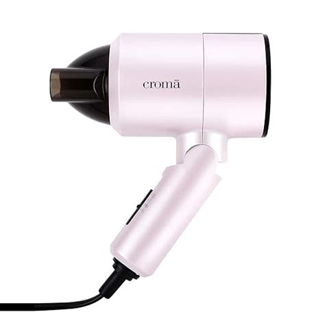 Croma 1100W Foldable Hair Dryer, 3 Heat Settings (Hot/Cool/Warm) with ...