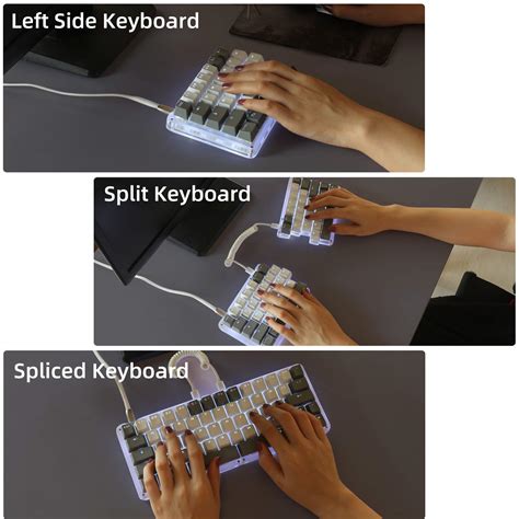Buy Macro Split Mechanical Keyboard,All 62 Keys Programmable and Can ...