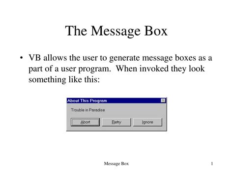 Image result for Types of Message Box