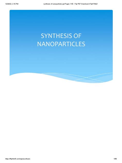 Nanoparticles Synthesis 的图像结果