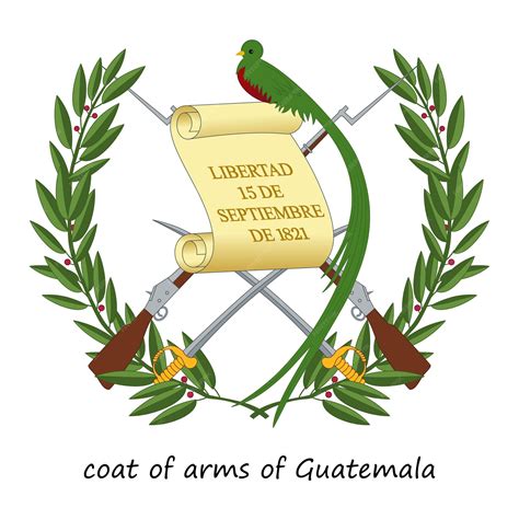 Escudo de armas de guatemala | Vector Premium