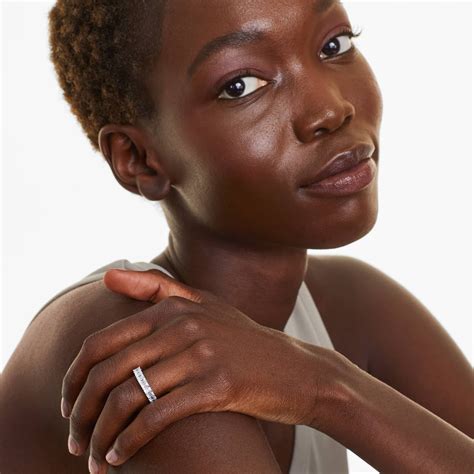 Platinum Emerald Cut Diamond Eternity Ring (4 CTW F-G / VS1-VS2 ...