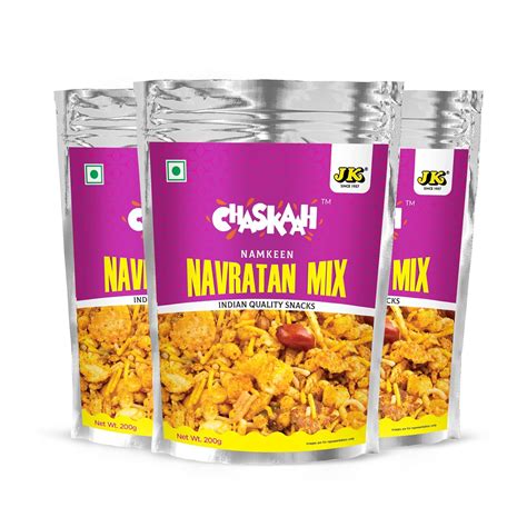 Chaskaah Navratan Mixture 600g | Namkeen | Chanachur | Natural Flavour ...