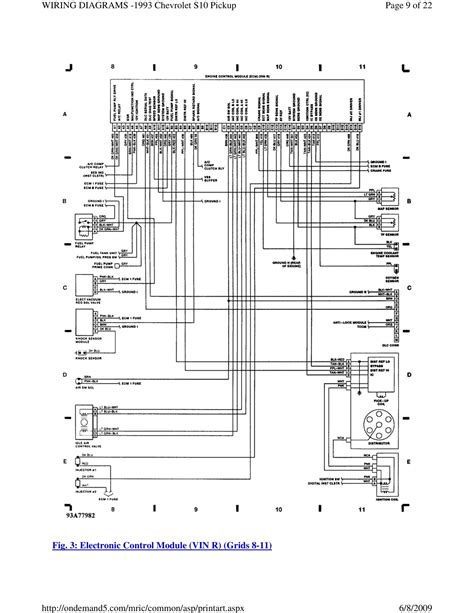 1993 Chevrolet S-10 Pickup Wiring Diagrams — S10LIFE