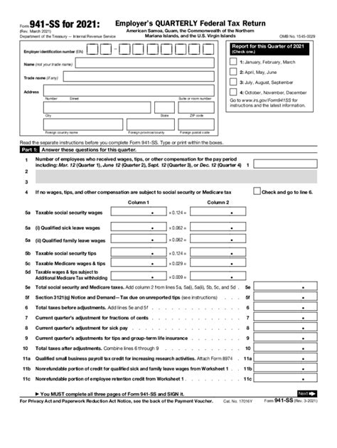 Image result for Form 941 Printable Form