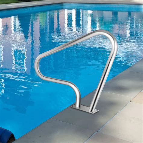 Pool Deck Handrails, Swimming Pool Guide Rail with Quick Mount Base ...