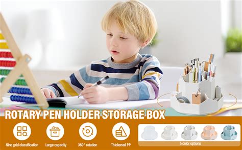 360 Degree Rotating Desk Organizers Pen & Pencil Holders and Stationery ...