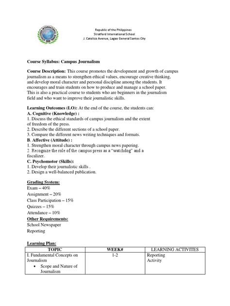 Image result for Journalism Course Review