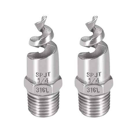 uxcell Spiral Cone Atomization Nozzle, 1/4BSPT 316 Stainless Steel ...