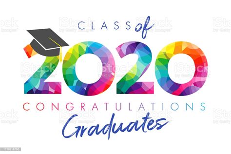Class Of 2020 Year Graduation Colored Banner Stock Illustration ...