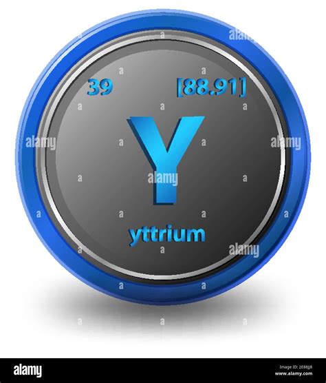 Yttrium chemical element. Chemical symbol with atomic number and atomic mass. illustration Stock ...