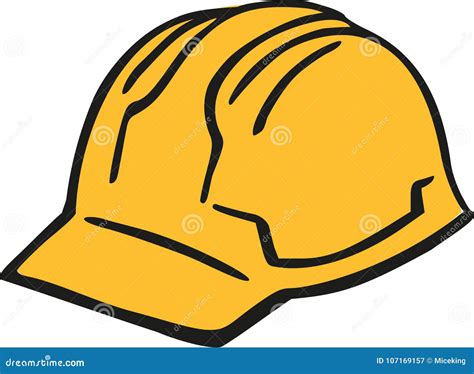 Hard hat vector stock vector. Illustration of construction - 107169157