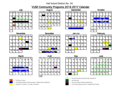 Acacia Elementary School Calendars – Vail, AZ