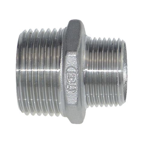 Edelstahl Reduziernippel 1/2 x 1/4 Zoll, 0,99
